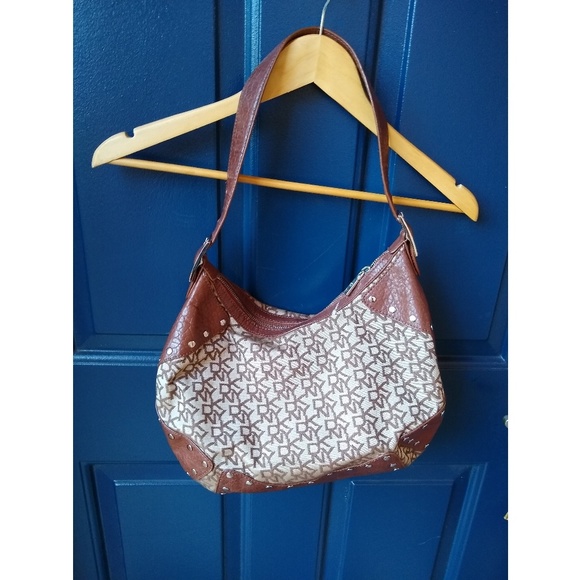 Dkny Handbags - DKNY | studded monogram western shoulder bag